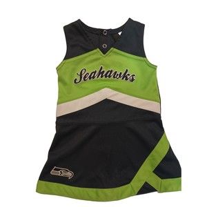 Seattle Seahawks Cheer Captains Dress Toddler 18 Month New Free Shipping
